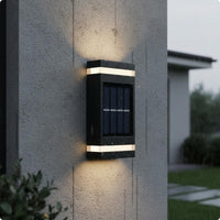 Solar-Powered Wall Light Waterproof Solar Outdoor Wall Lamp Wire Cordless