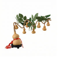 Gourd Tree Feng Shui Gourd Tree with Stand Prosperity Tabletop Sculpture for Office