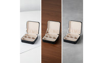 Zippered 3-Slot Glasses Box Leather Glasses Storage Box Compact Sunglasses Storage Case Structured for Travelers