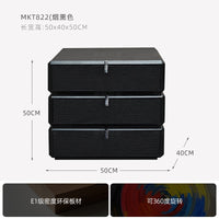 床头柜家用卧室实木2025新款创意免安装马鞍皮可旋转三抽收纳边几