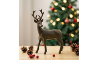 Deer Figurine Standing Deer Statue Compact Decor for Shelf, Mantel, Christmas