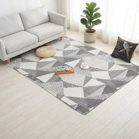 Bath Mat and Non Slip Door Mat for Home, Soft Rug and Play Mat with Geometric Pattern, Machine Washable Runner Rug, Cotton Floor Mat Area Rugs