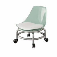 360-Degree Swivel Low Rolling Stool Back Support Low-Profile Caster Chair Floor Protection Mobile Seating Easy Installation for Office Workers, Salon Team, Living Room, Playroom, Workshop, Garage