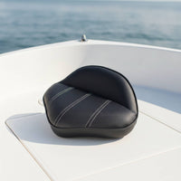 Lure Stool Seat Nautical-Style Boat Seat with Backrest Quilted Boat Chair with Backrest for Boaters