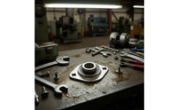 Triangular Flange Bearing Silver-Toned 3-Bolt Flange Bearing for Machinery