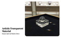 Crystal Ball Base Multiple Sizes Crystal Ball Holder Versatile Square Display Base for Collectors, Art Enthusiasts, Showroom, Office, Retail Store