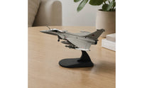 C Model 1:100 Scale Airplane Model with Cockpit Gray Fighter Jet with Stand for Collectors