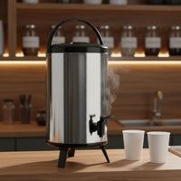 Professional Milk Tea Barrel Large Capacity Insulated Beverage Dispenser with Spigot Professional Coffee Urn Portable Handle