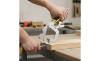 Quick-Clamping Corner Clamp with Spring-Loaded Lever Nickel-Plated Perpendicular Clamp with Screw Adjustment Long-Lasting Hand Tool Strong for Cabinet Making