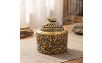Tabletop Scent Holder Decorative Scent Holder with Lid Vintage Brass Censer for Desk