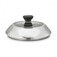 Domed Grill Dome Brushed Griddle Dome Compact Food Cover with Knob Versatile for Home Cooks