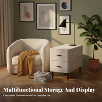 Minimalist Design Multi-Drawer End Table Easy to Clean Household Furniture Scratch Resistant Top Storage Cabinet Odor-Clear for Homeowners, Interior Design Enthusiasts, Families, Living Room, Bedroom, Reception Area, Home Office