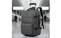 Convertible Trolley Backpack Large Capacity Rolling Backpack Multi-Functional Luggage for Journeyers, Business Commuters, Commuting, Weekend Getaways