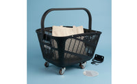 Cycle Rear Basket with Wheels Portable Rolling Bike Basket with Handle Quick Release Allall-Purpose for Pet Owners