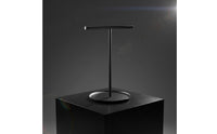 Necklace Holder with Tray Modern Minimalist Design Countertop Jewelry Organizer 2-Tier Crossbar Jewelry Stand Space-Saving