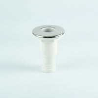 Corrosion-Resistant Marine Drain with Stainless Trim Low-Profile Marine Drain Outlet Polished Thru-Hull Connector Long-Lasting for Yacht