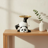 Panda Ornament with Tray Cute Panda Tray Practical for Desk