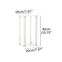 Modern Design Wedding Display Stand Stable Base Clear Display Riser Gold Finish for Ceremony, Reception
