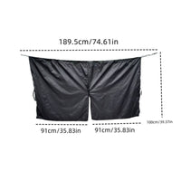 2 Pieces Light Blocking Blackout Partition Curtain Easy to Install Car Blackout Divider Sun Shade Front Rear Seat Partition Sunshade for Van, Rv, Camping, Travel