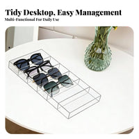 Minimalist Design 6 Compartment Storage Tray Space Saving Multi-Section Desk Divider Polished Edges for Desktop