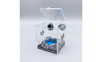 Escape-Proof Acrylic Terrarium with Landscape Ventilated Invertebrate Habitat with Cave Transparent Enclosure Secure for Hobbyists