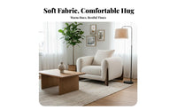 3-Seater Sofa Wabi-Sabi Inspired 3-Person Couch Nordic Design Living Room Seating for Apartment Dwellers, Young Adults, Lounge Area