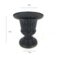 Vintage-Style Flower Vase Pedestal Goblet Vase Rustic Candle Cup Decorative for Mantel