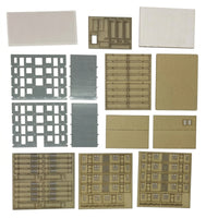 Model Building with Balconies Pre-Cut Apartment Model Kit Paintable Multi-Story for Modelers, Railway Layouts, Dioramas