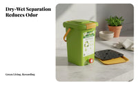 Food Scrap Fermentation Container Firm-Liquid Separation Kitchen Compost Bin Indoor Composter with Spigot Airtight Closure