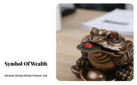 Three-Legged Money Frog Symbol of Prosperity Feng Shui Wealth Frog Business Opening Gift Wealth Frog Statue with Wealth for Homeowners, Shop, Store
