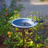Avian Bath Feeder Combo Weather Resistant Solar Avian Bath with Stand Easy to Clean Sturdy Duty for Gardeners