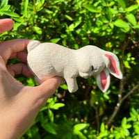 Compact Size Sleepy Bunny Dashboard Figure Great Gift Idea Mini Bunny Car Doll Car Dashboard Creature Figure for Center Console, Office Desk