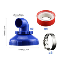 32 Mm Rotating Outlet Elbow Nozzle Angled Swimming Pool Nozzle Fitting Threaded Rotatable Pool Return Jet Plastic