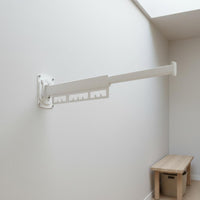 Retractable Laundry Garment-Hanging Rack Foldable Folding Wall Mounted Clothes Rack Space Saving Foldable Clothes Garment-Hanging Hanger for Balcony
