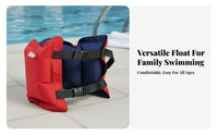 Adjustable Buckle Strap Swimming Waist Belt High Buoyancy Kids Back Buoyant Aid Arms-Unrestricted Design for Adults, Beginners