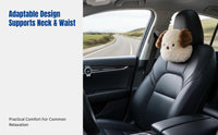 Plush Car Headrest, Cartoon Support Pillow, Cute Neck Pillow, Comfortable Car Interior Accessory
