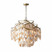 Shell Chandelier Romantic Decor Shell Pendant Lamp Modern Art Style Lighting Fixture for Bedroom, Living Room