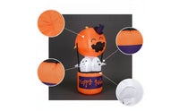 Inflatable Pumpkin Ghost Outdoor Inflatable Ghost with Pumpkin Light Lighted Illuminated for Yard, Lawn, Porch