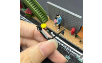 Diorama Prop Resin Miniature Collectible Model with Textured Footboard for Dioramas, Tabletop Displays