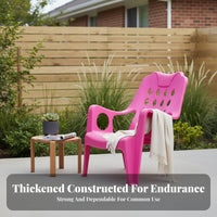 Breathable rear supportrest Patio Armchair Easy to Clean Highrear support Slatted Seat sturdyDuty Lounge Chair Weather-Resistant for Adults, Seniors, Homeowners, Beach, waterside, Balcony, Garden