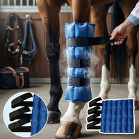Equine Refrigerated Pack Boot Horse Leg Ice Boot Soft Flexible Horse Cold Compress Wrap After Exercise Exercise