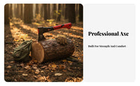 High-Manganese Steel Wood Splitting Axe Multi-Purpose Chopping Axe Non-Slip Grip Outdoor Tool Well-Balanced for Outdoorsmen, Woodworkers, Homeowners, Yard Work, Workshop, Land Clearing, Gardening