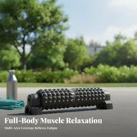 Full Body Use Suction Cup Massage Roller Solid Core Spiky Foam Roller with Stand High Load Capacity Fitness Equipment for Athletes, Home Gym