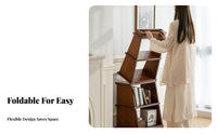 Vintage and design Foldable Ladder Shelf Folding Design shelving unit Space-Saving shelving unit Multifunctional for Apartment Dwellers, householders, Office Workers, Living Room, Bedroom, Balcony