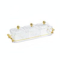 Relish Tray with Individual Containers Easy Carry Handles for Entertaining