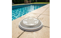 Round Main Drain Cover Perforated Pool Drain Cover White Hardware
