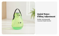 Screw-Top Water-Filled Kettlebell Loop Handle Water Kettlebell Translucent Fillable Workout Weight Rounded Body