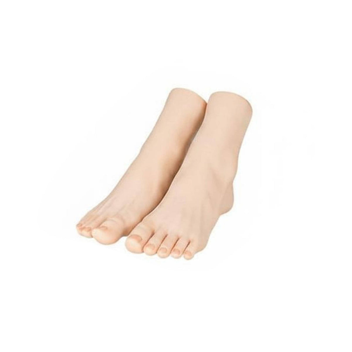 Soft Material Realistic Female Foot Lifelike Texture Silicone Foot Model Multi-Purpose Shoe Display Form Separated Toes for Photographers