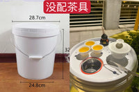 户外喝茶塑料桶可移动茶台塑料桶盖子打孔喝茶钓鱼喝茶桶有盖耐用