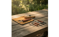 Portable Manual Auger with T-Handle Compact Bushcraft Auger with Leather Sheath Outdoor Scotch Eye Wood Drill Heavy-Duty for Survivalists, Campers, Woodworkers, Camping, Woodworking